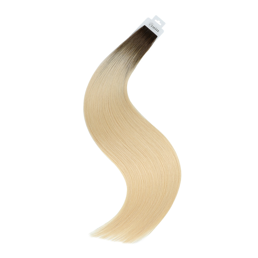 YiliteVip (#T2/60) Darkest Brown to Platinum Blonde Invisible Tape In Extensions 20Pcs