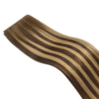 YiliteVip (#P4/27/T4) Chocolate Brown to Caramel Blonde Butterfly Weft Hair Extensions