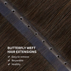 YiliteVip (#P6/613/T4) Brown to Blonde Balayage Butterfly Weft Hair Extensions