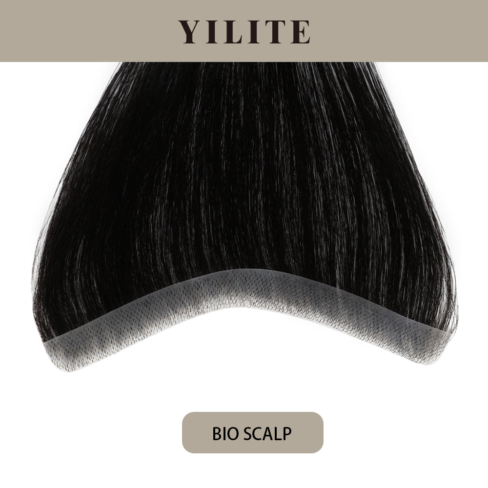 Bio Scalp invisible seamless hair patch  with skin-like base (#1 ) Jet Black 