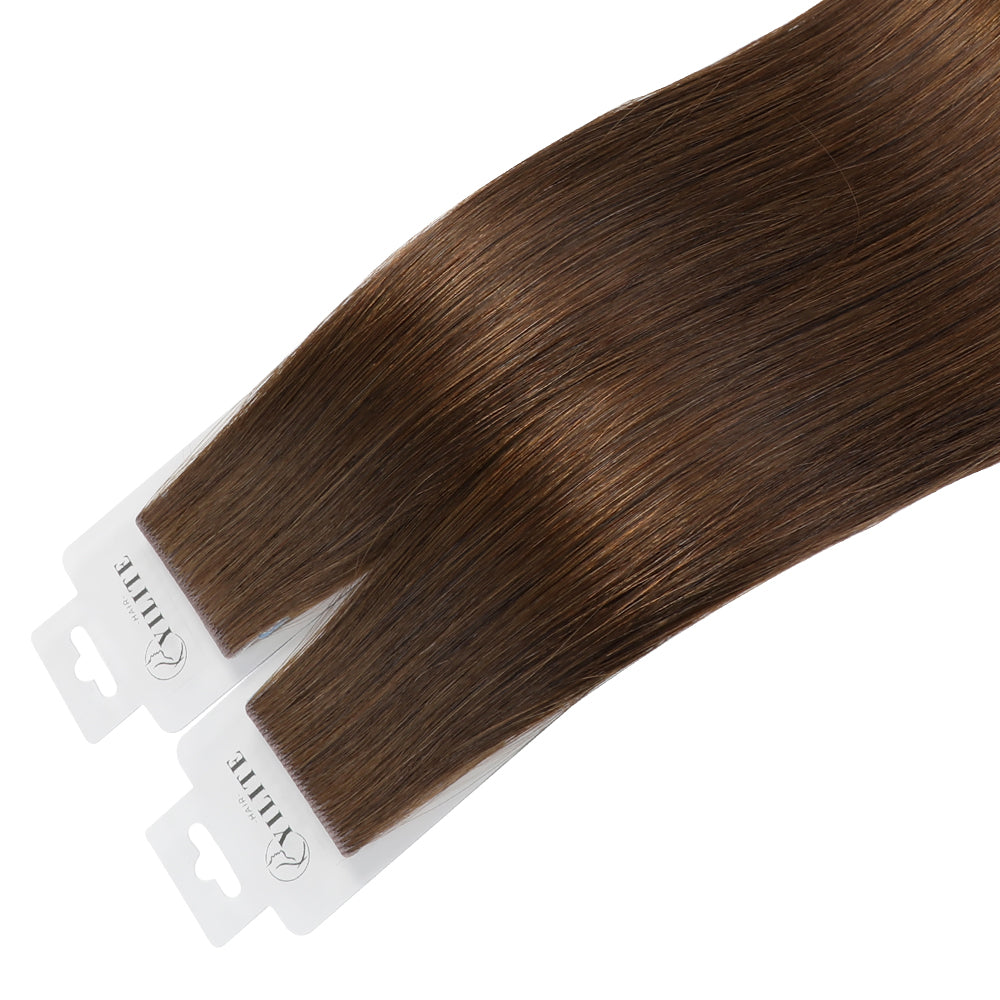 YiliteVip (#4) Chocolate Brown Invisible Tape In Extensions 20Pcs