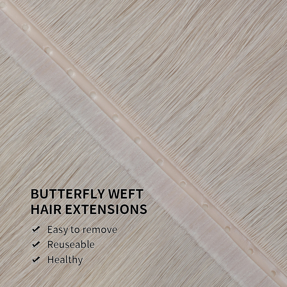 YiliteVip Silver Butterfly Weft Hair Extensions