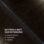 YiliteVip (#T2/60) Darkest Brown to Platinum Blonde Butterfly Weft Hair Extensions