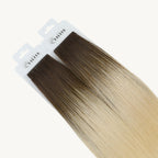 YiliteVip (#T2/60) Darkest Brown to Platinum Blonde Invisible Tape In Extensions 20Pcs