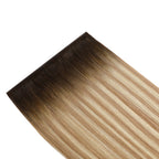 (#T2/P18/60) Darkest Brown with Ash Blonde Balayage Tape Weft Hair Extensions