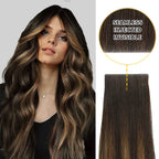 YiliteVip (#P2/6/T2) Darkest Brown Balayage Invisible Tape In Extensions 20Pcs