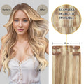 Before and After Wearing (#P18/613) Seamless Clip In Hair Pads, 10cm Wide Piece