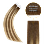 YiliteVip (#P6/613/T4) Brown to Blonde Balayage Invisible Tape In Extensions 20Pcs
