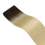 YiliteVip (#T2/60) Darkest Brown to Platinum Blonde Butterfly Weft Hair Extensions