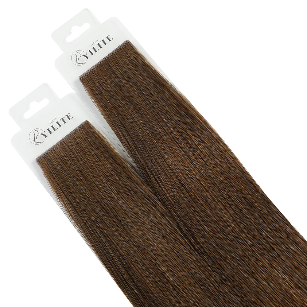 YiliteVip (#4) Chocolate Brown Invisible Tape In Extensions 20Pcs