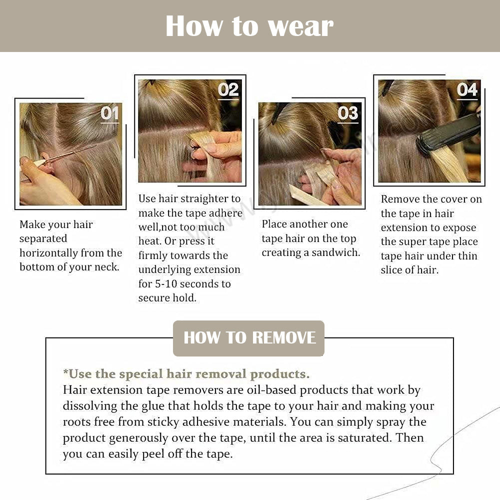 YiliteVip (#613) Bleach Blonde Invisible Tape In Extensions 20Pcs