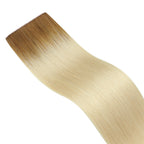 YiliteVip (#T8/60) Light Brown to Platinum Blonde Butterfly Weft Hair Extensions