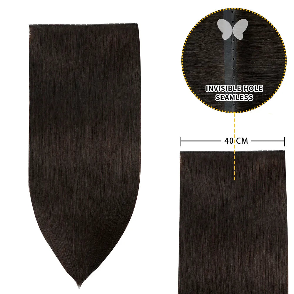YiliteVip (#1B) Natural Black Butterfly Weft Hair Extensions