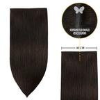 YiliteVip (#1B) Natural Black Butterfly Weft Hair Extensions