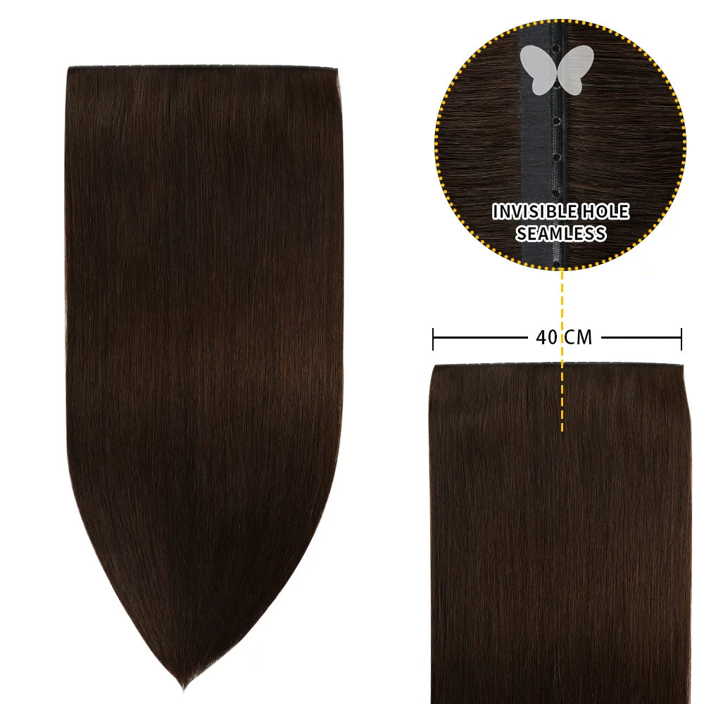 YiliteVip (#2) Darkest Brown Butterfly Weft Hair Extensions