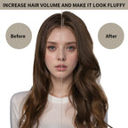Before and After Wearing (#2) Darkest Brown Seamless Clip In Hair Pads