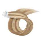 YiliteVip (#P18/613) Ash Blonde Highlights Invisible Tape In Extensions 20Pcs