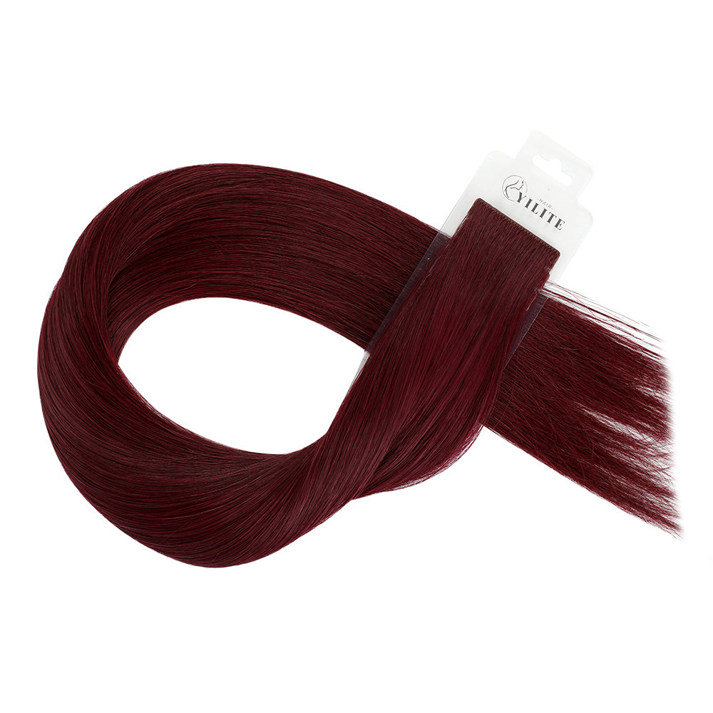 YiliteVip (#99J) Burgundy Invisible Tape In Extensions 20Pcs