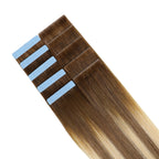 YiliteVip (#P6/613/T4) Brown to Blonde Balayage Invisible Tape In Extensions 20Pcs
