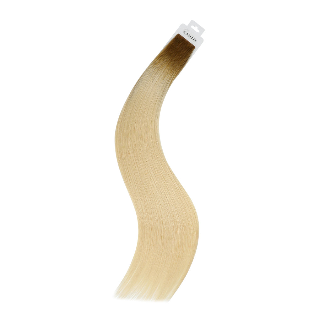 YiliteVip (#T8/60) Light Brown to Platinum Blonde Invisible Tape In Extensions 20Pcs