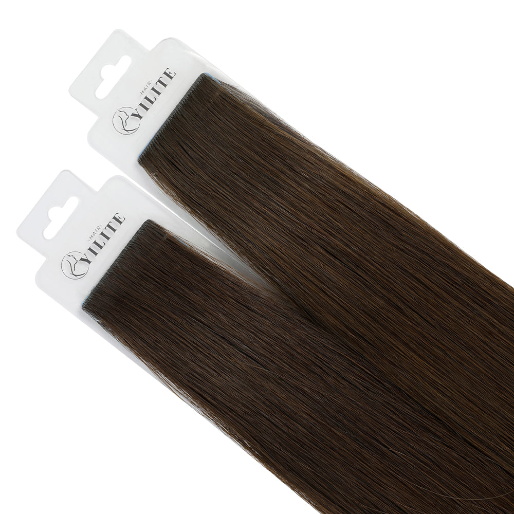 YiliteVip (#2) Darkest Brown Invisible Tape In Extensions 20Pcs