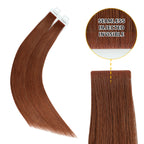 YiliteVip (#33) Dark Auburn Invisible Tape In Extensions 20Pcs