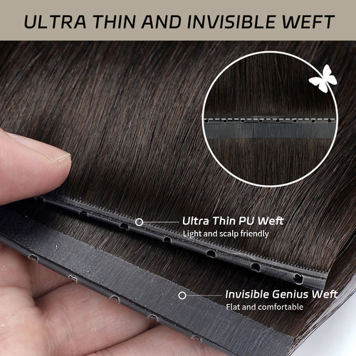 YiliteVip (#1B) Natural Black Butterfly Weft Hair Extensions