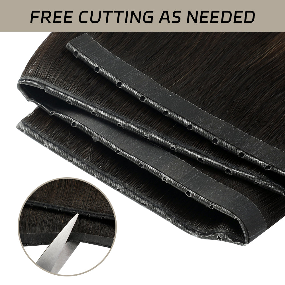 YiliteVip (#P1B/6/T1B) Natural Black Balayage Butterfly Weft Hair Extensions