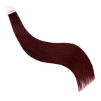 YiliteVip (#99J) Burgundy Invisible Tape In Extensions 20Pcs