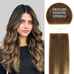 YiliteVip (#P6/613/T4) Brown to Blonde Balayage Invisible Tape In Extensions 20Pcs