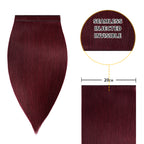 (#99J) Burgundy Tape Weft Hair Extensions 20CM 4Pcs