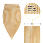(#P27/613) Strawberry Blonde Bleach Blonde Tape Weft Hair Extensions 20CM 4Pcs