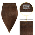 (#4) Chocolate Brown Tape Weft Hair Extensions 20CM 4Pcs