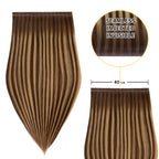 40*0.8cm long invisible tape in hair extensions 2Pcs virgin human hair (#P4/27/T4)