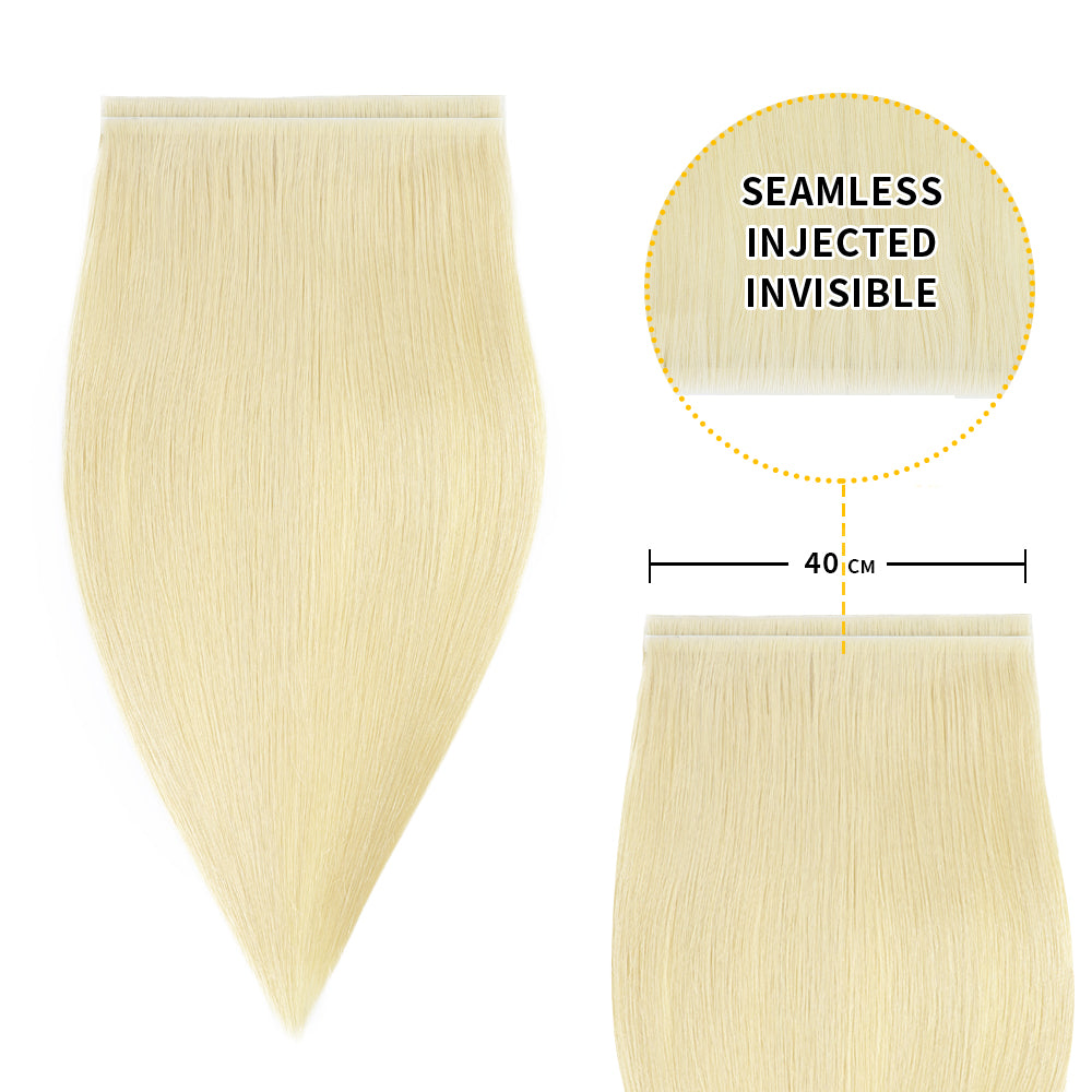 40*0.8cm long invisible tape in hair extensions 2Pcs virgin human hair (#60)