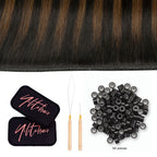 YiliteVip (#P1B/6/T1B) Natural Black Balayage Butterfly Weft Hair Extensions