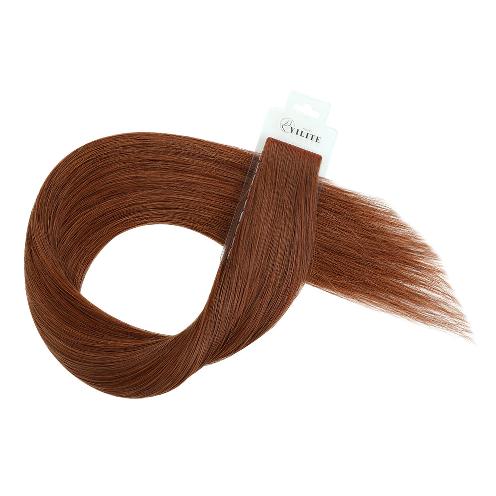 YiliteVip (#33) Dark Auburn Invisible Tape In Extensions 20Pcs
