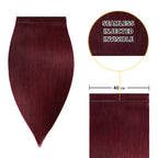 40*0.8cm long invisible tape in hair extensions 2Pcs virgin human hair (#99J)