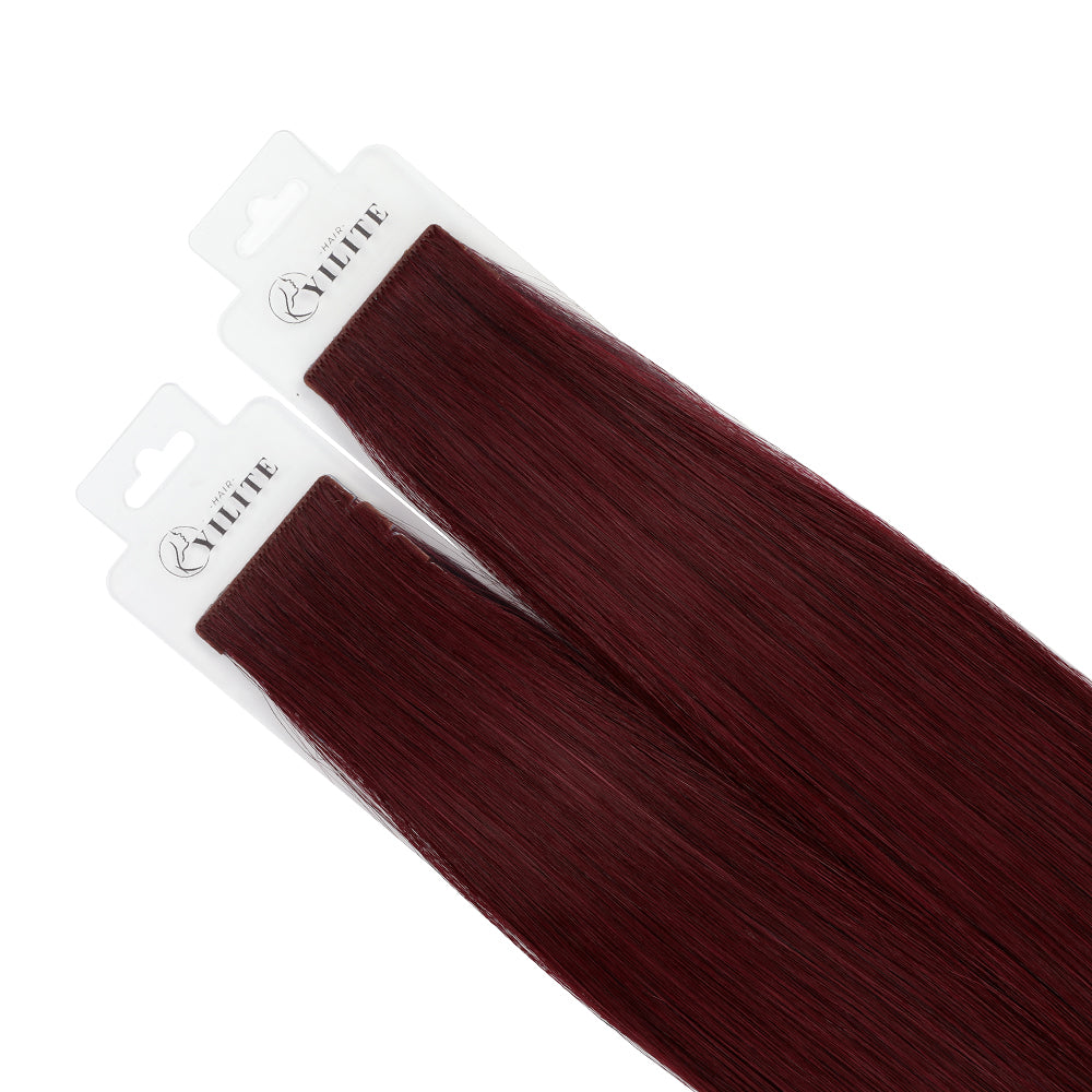 YiliteVip (#99J) Burgundy Invisible Tape In Extensions 20Pcs