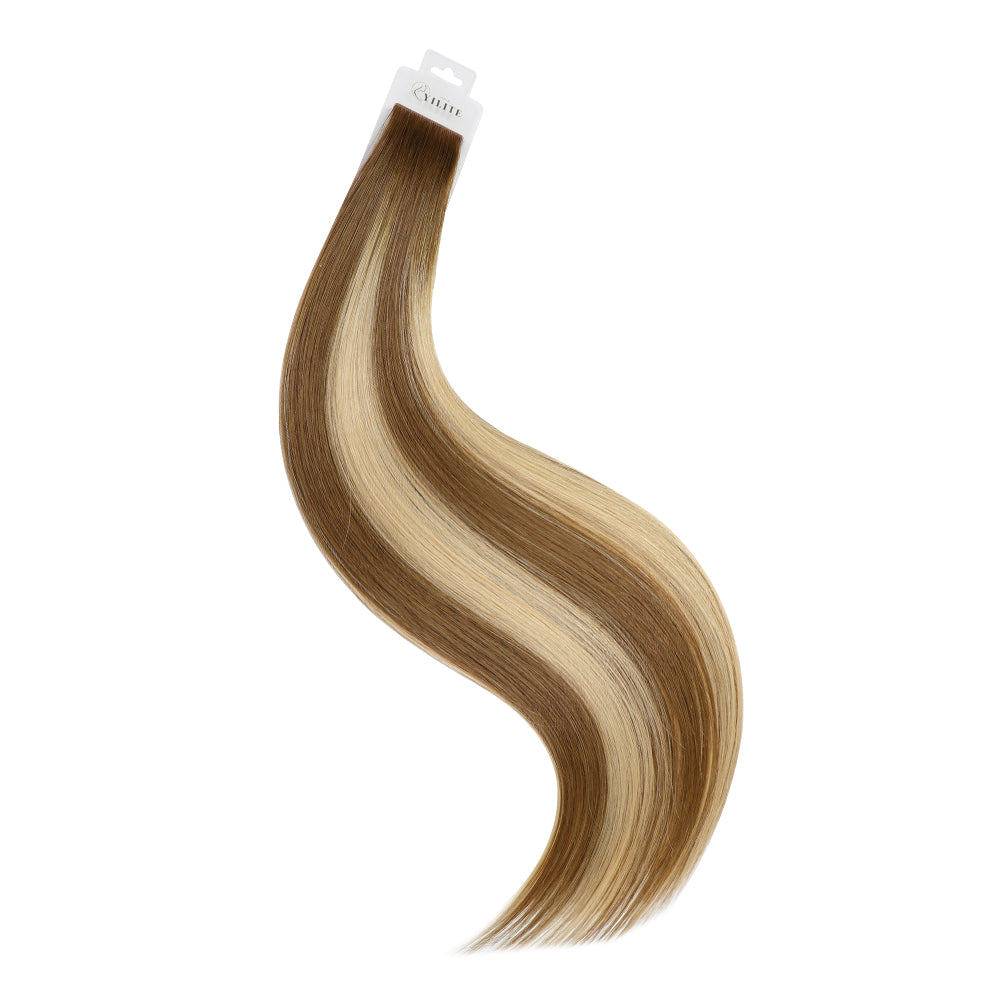 YiliteVip (#P6/613/T4) Brown to Blonde Balayage Invisible Tape In Extensions 20Pcs