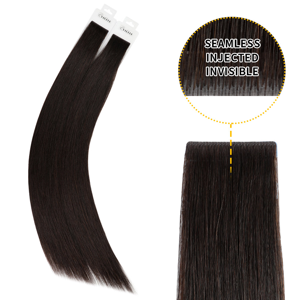 YiliteVip (#1B) Natural Black Invisible Tape In Extensions 20Pcs