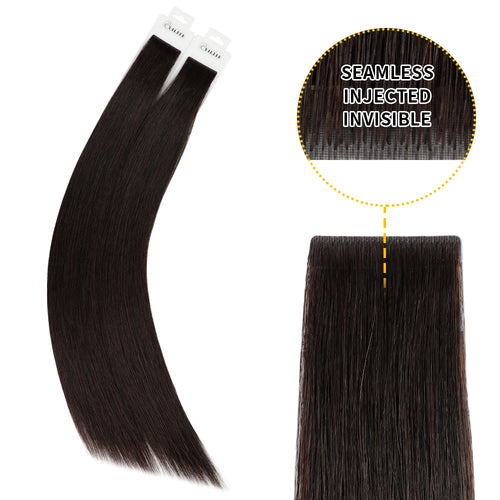 YiliteVip (#1B) Natural Black Invisible Tape In Extensions 20Pcs