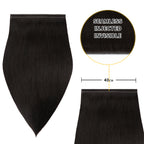 (#1B) Natural Black Tape Weft Hair Extensions 40CM 2Pcs