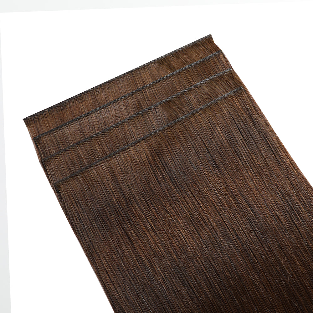 (#4) Chocolate Brown Tape Weft Hair Extensions