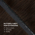 YiliteVip (#2) Darkest Brown Butterfly Weft Hair Extensions
