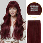YiliteVip (#99J) Burgundy Invisible Tape In Extensions 20Pcs