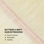 YiliteVip (#60) Platinum Blonde Butterfly Weft Hair Extensions