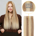 YiliteVip (#P18/613) Ash Blonde Highlights Invisible Tape In Extensions 20Pcs