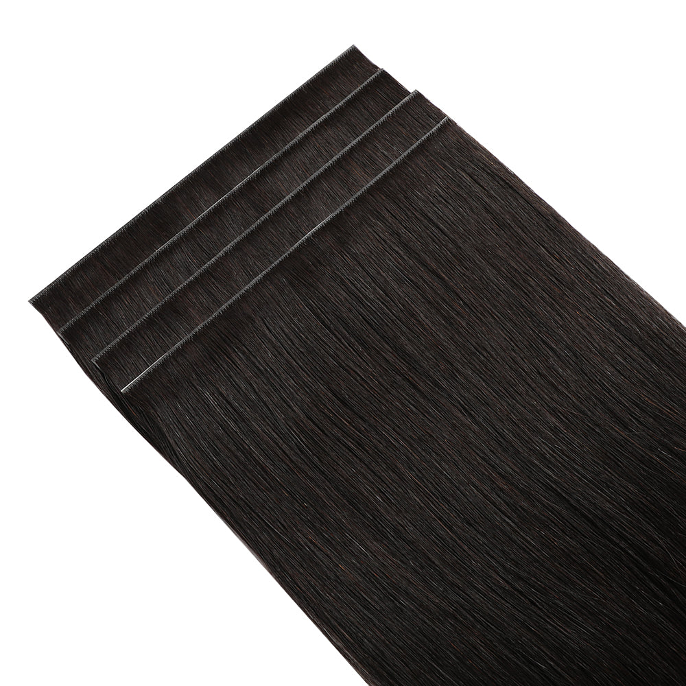 (#1B) Natural Black Tape Weft Hair Extensions 4Pcs