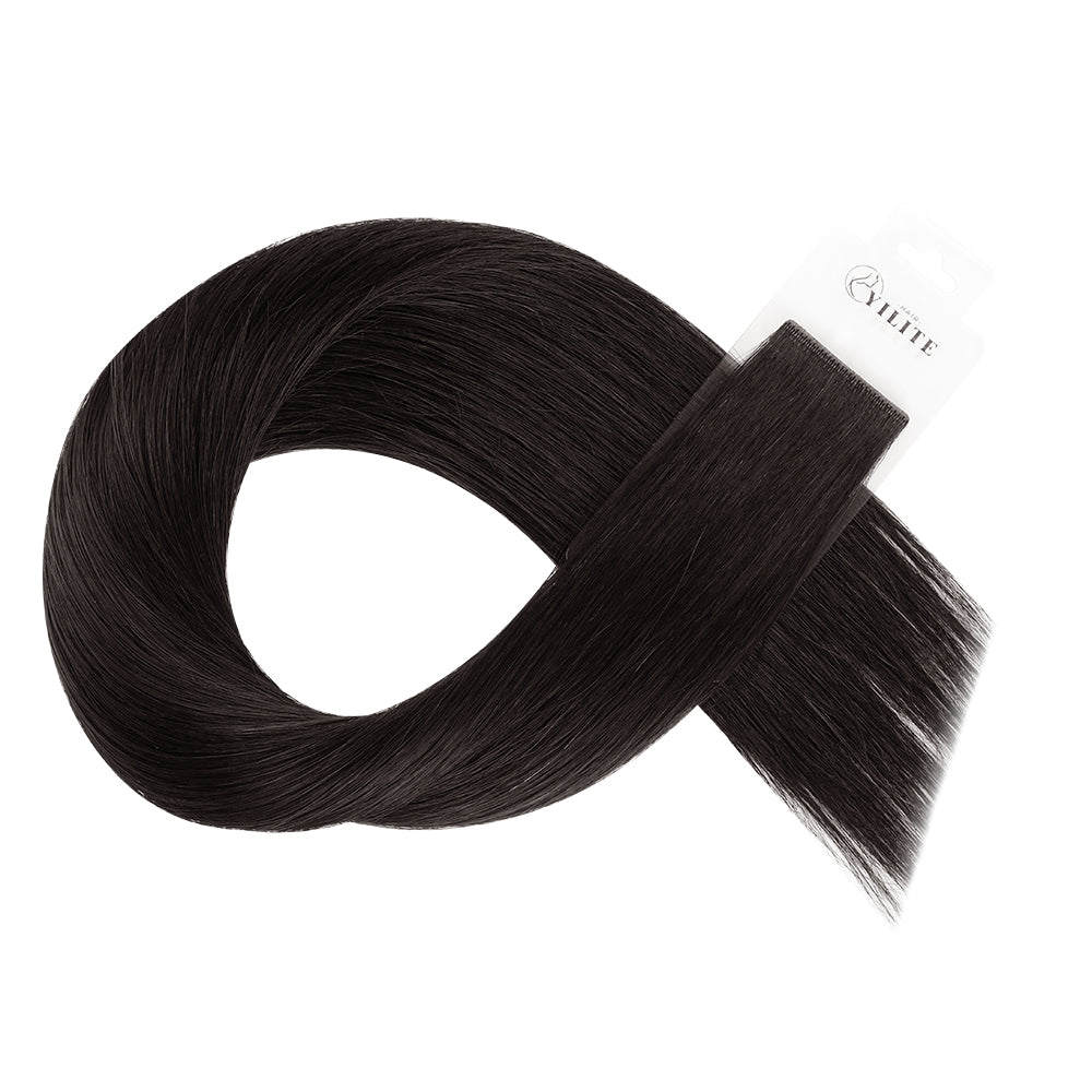 YiliteVip (#1B) Natural Black Invisible Tape In Extensions 20Pcs